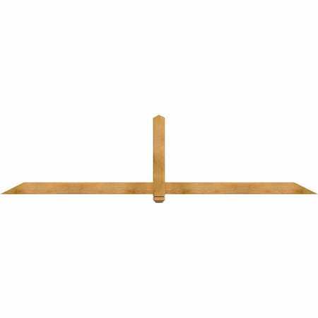 Ekena Millwork Eugene Rough Sawn Timber Gable Bracket, Western Red Cedar, 108"W x 27"H x 2"D x 4"F, 6/12 Pitch GBW108X27X0204EUG00RWR